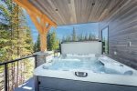 The floor 2 patio offers a private hot tub with heated tile floor.